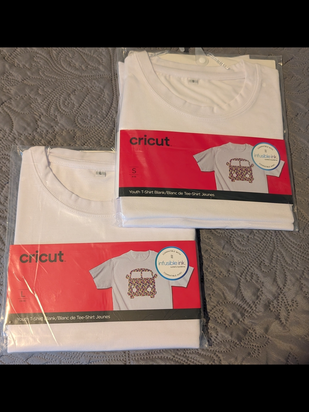 Lot of 12 Cricut Blanks - Women Men Youth, White, NWT, Various Sizes, For Makers - Picture 2 of 4
